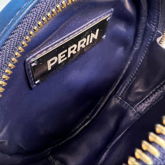 Perrin Leather Wristlet with Gold Hardware Blue - Picture 7 of 7